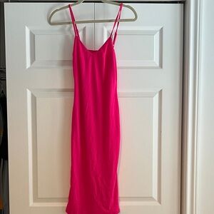 Elegant Pink Midi Dress